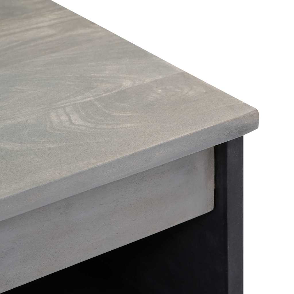 Credenza Grigio e Oro 60 x 33.5 x 75 cm Legno massello di mango