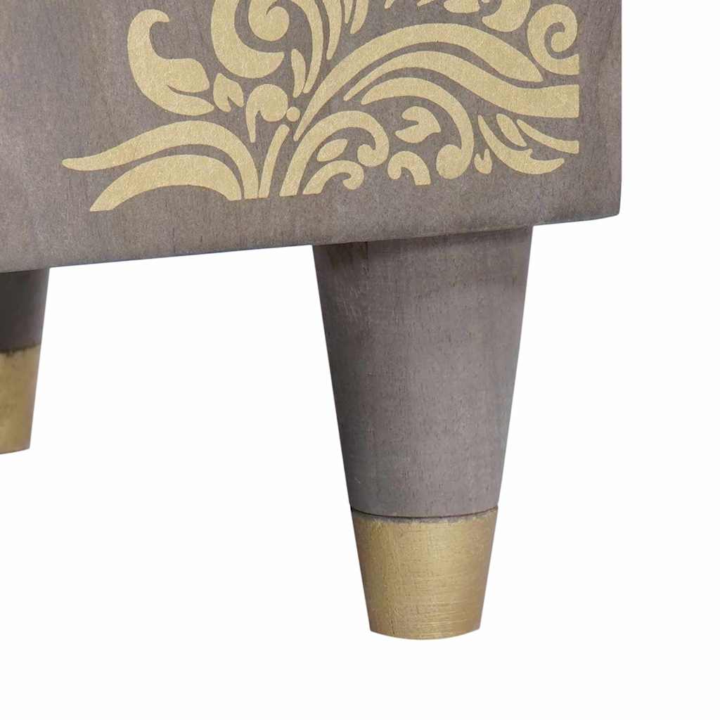 Credenza con cassetto Grigio e Oro 40 x 33.5 x 110 cm