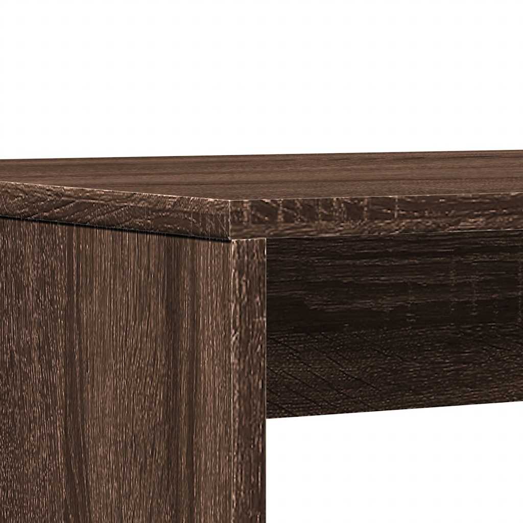 Set Tavolo da Pranzo e Panche 3 pz Rovere Marrone in Truciolato - homemem39