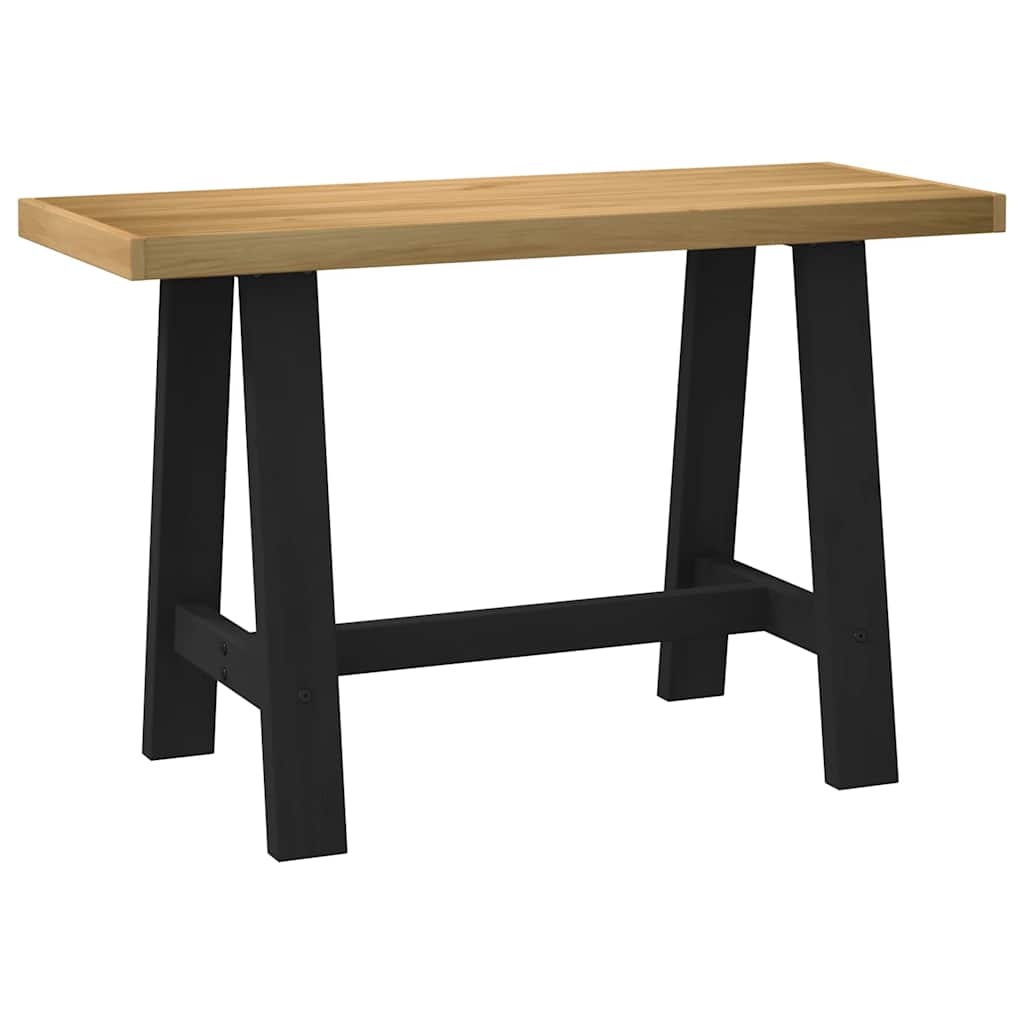 Scrivania NOAIN Gambe a Forma di A 120x50x75 cm Legno Massello - homemem39