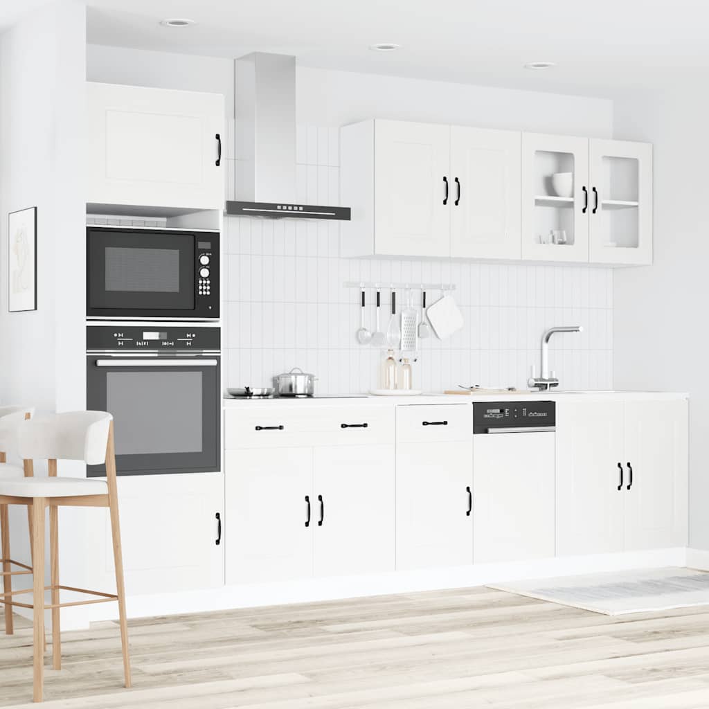 Set Mobili da Cucina 7 pz Kalmar Bianco Legno Multistrato - homemem39