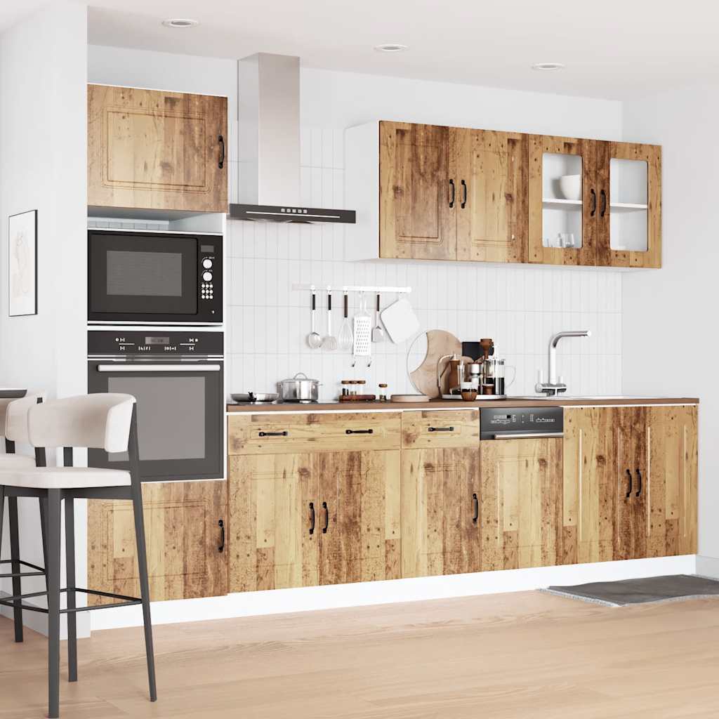 Set Mobili da Cucina 7 pz Kalmar Legno Vecchio in Truciolato - homemem39