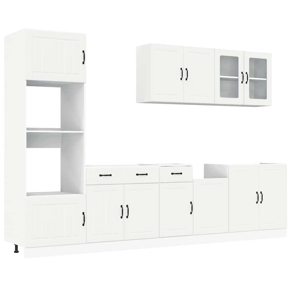 Set Mobili da Cucina 7 pz Kalmar Bianco Legno Multistrato - homemem39