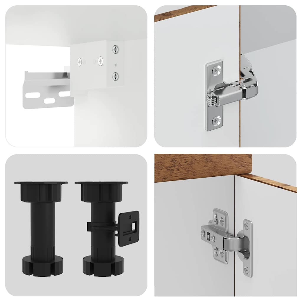 Set Mobili da Cucina 7 pz Kalmar Legno Vecchio in Truciolato - homemem39