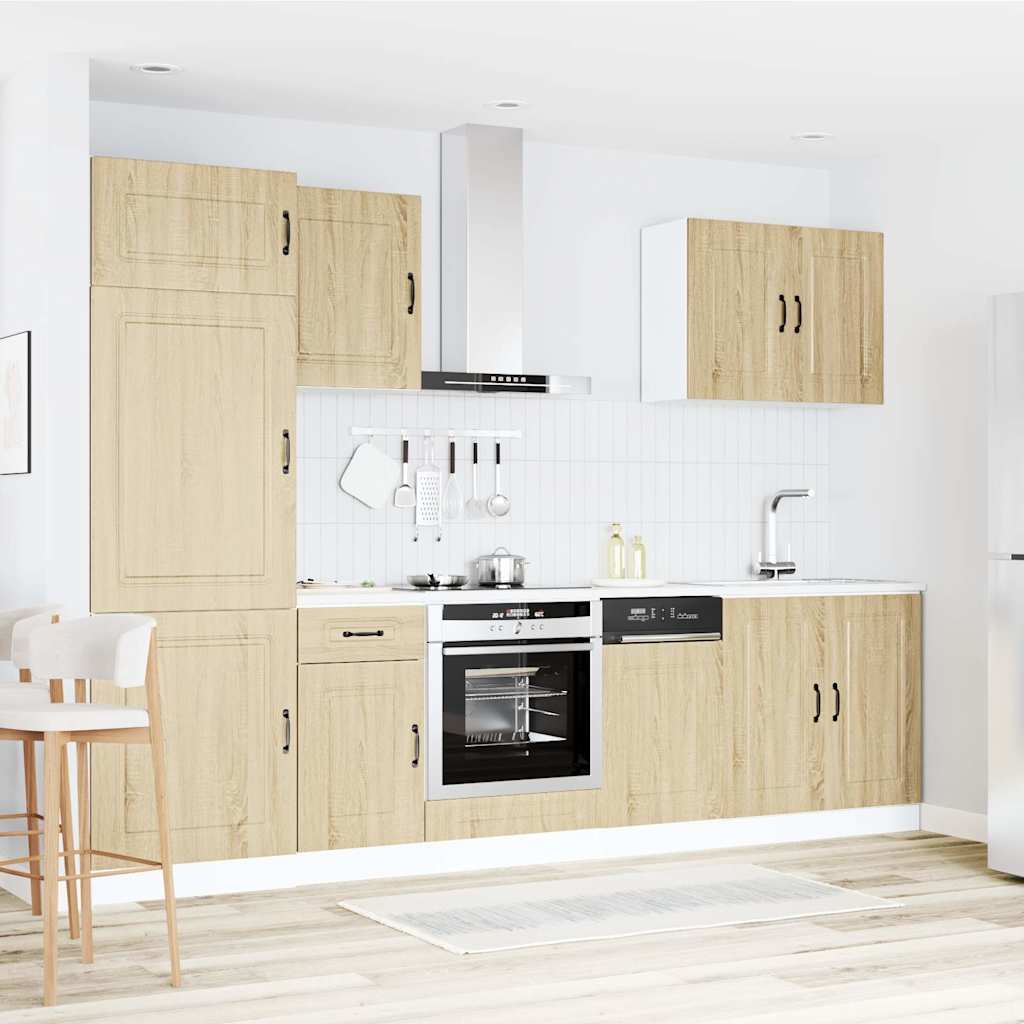 Set Mobili da Cucina 7 pz Kalmar Rovere Sonoma in Truciolato - homemem39