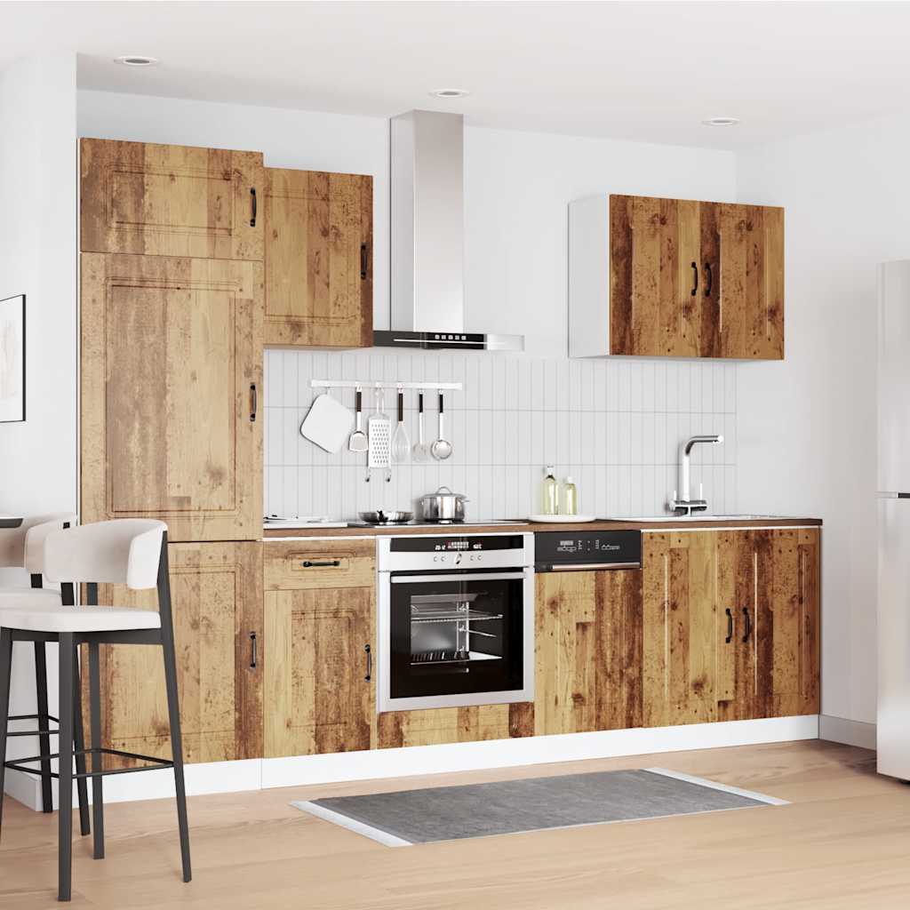 Set Mobili da Cucina 7 pz Kalmar Legno Vecchio in Truciolato - homemem39