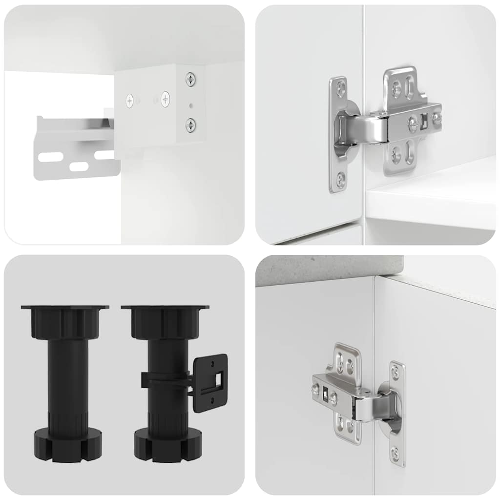 Set Mobili da Cucina 7 pz Lucca Grigio Cemento in Truciolato - homemem39