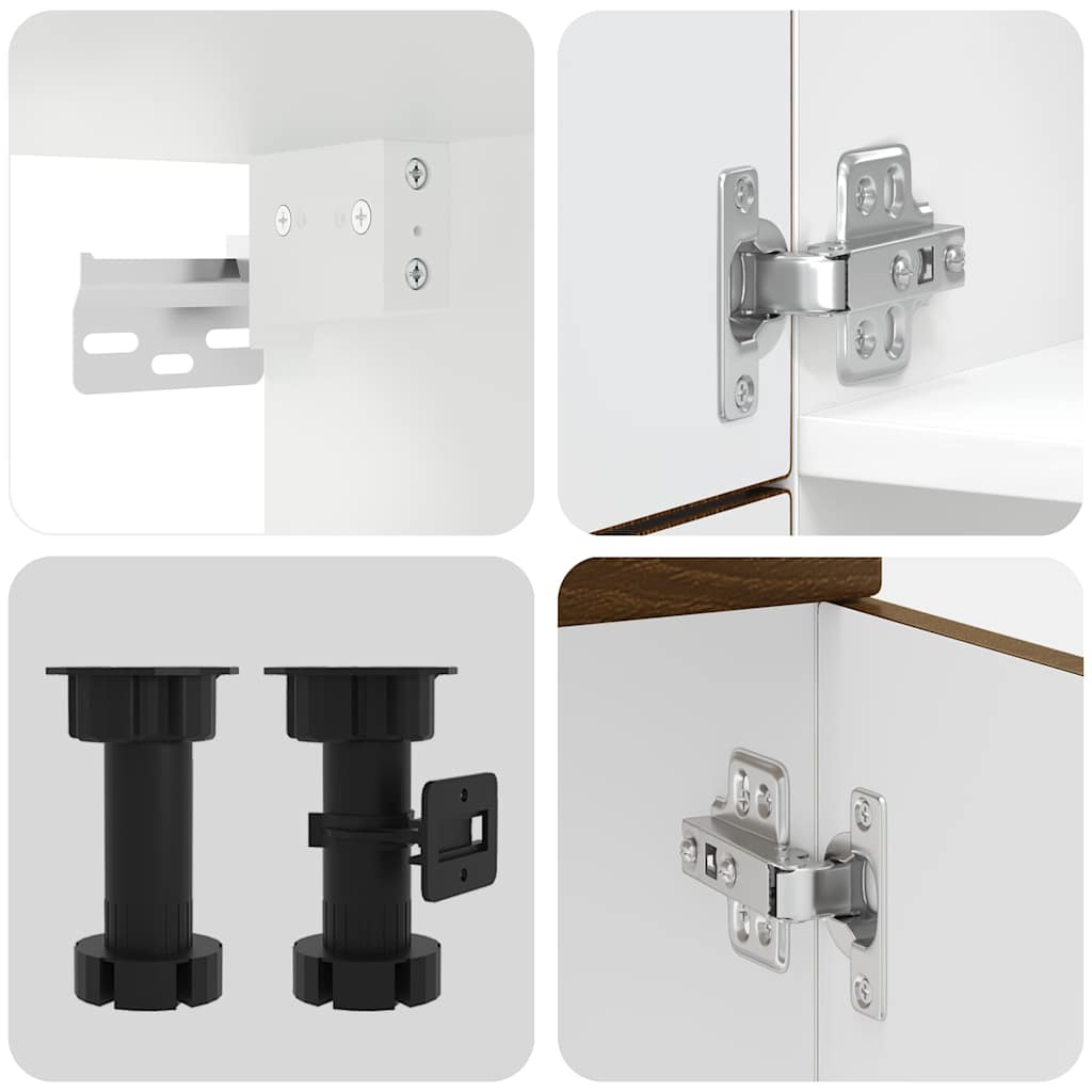 Set Mobili da Cucina 7 pz Lucca Rovere Marrone in Truciolato - homemem39
