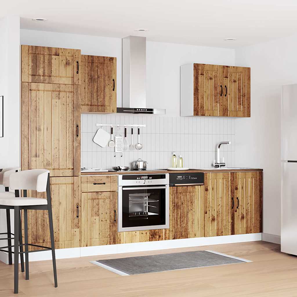 Set Mobili da Cucina 7 pz Lucca Legno Vecchio in Truciolato - homemem39