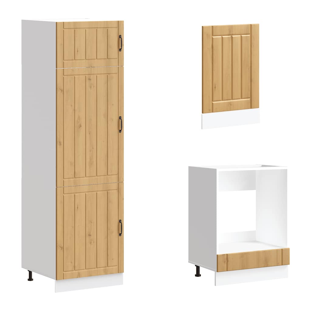 Set Mobili da Cucina 7 pz Lucca Rovere Artigianale Truciolato - homemem39