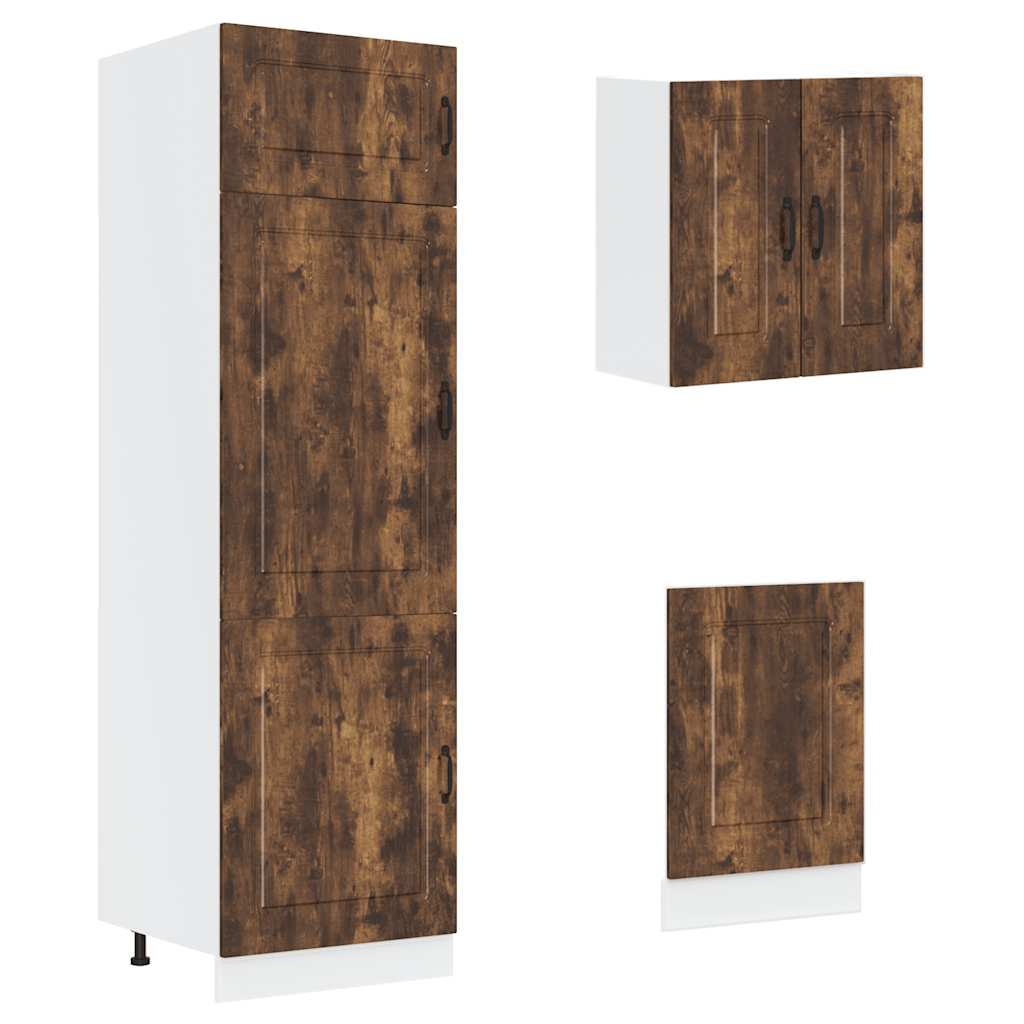 Set Mobili da Cucina 8 pz Kalmar Rovere Fumo Legno Multistrato - homemem39