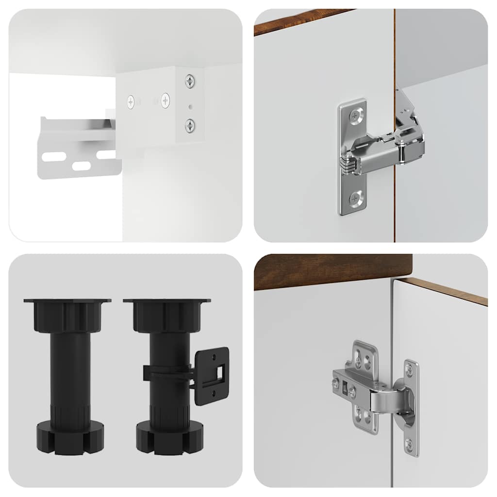 Set Mobili da Cucina 8 pz Kalmar Rovere Fumo Legno Multistrato - homemem39