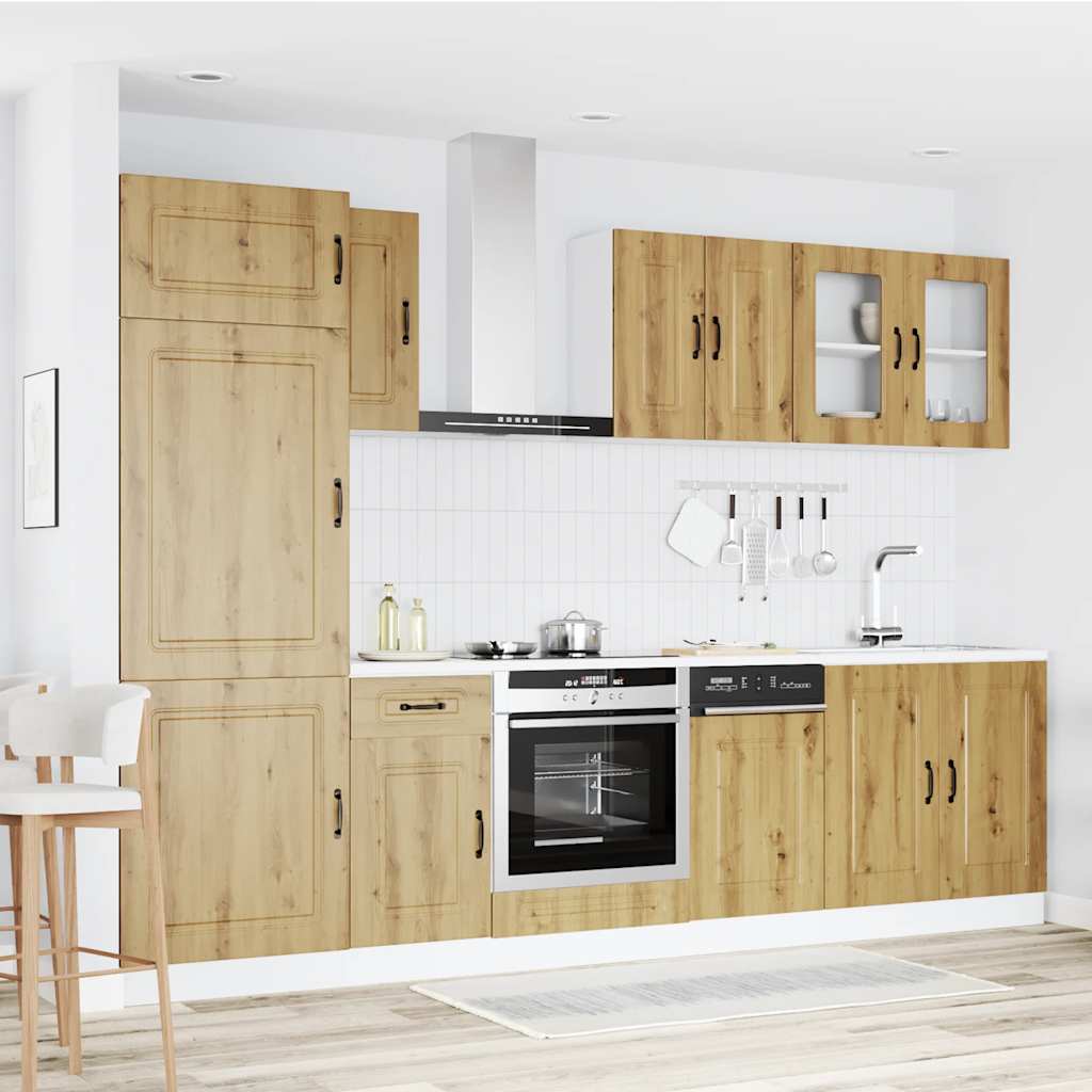 Set Mobili da Cucina 8 pz Kalmar Rovere Artigianale Truciolato - homemem39