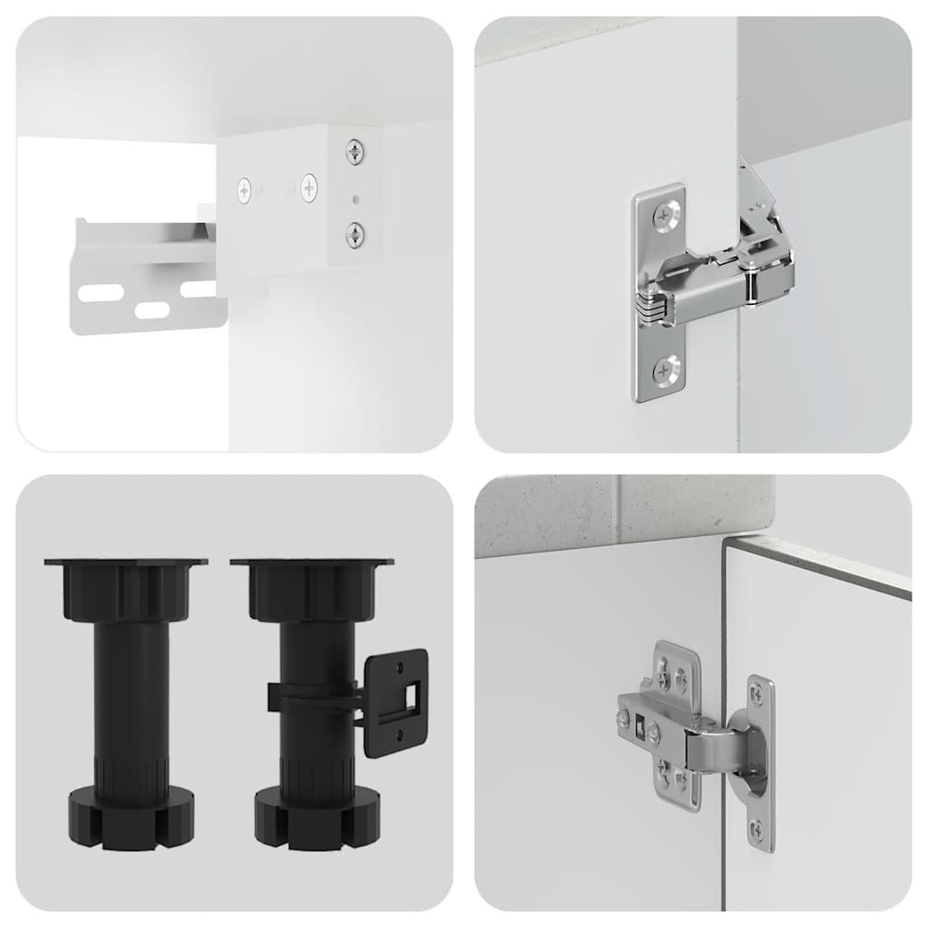 Set Mobili da Cucina 8 pz Kalmar Grigio Cemento in Truciolato - homemem39