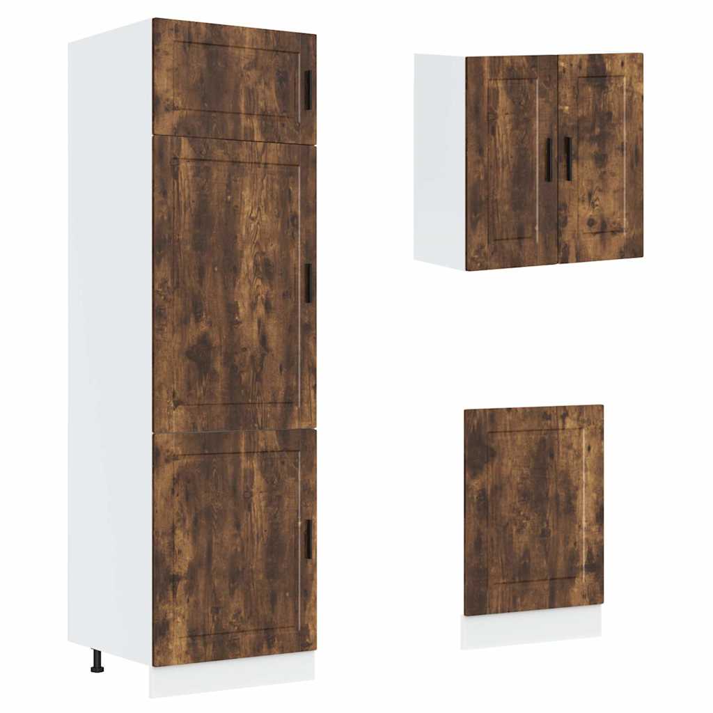 Set Mobili da Cucina 8 pz Kalmar Rovere Fumo Legno Multistrato - homemem39