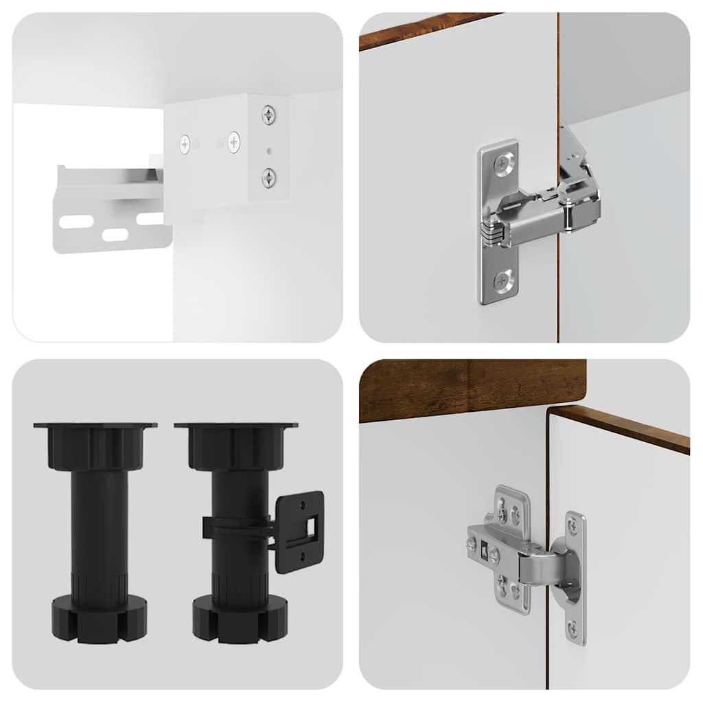 Set Mobili da Cucina 8 pz Kalmar Rovere Fumo Legno Multistrato - homemem39