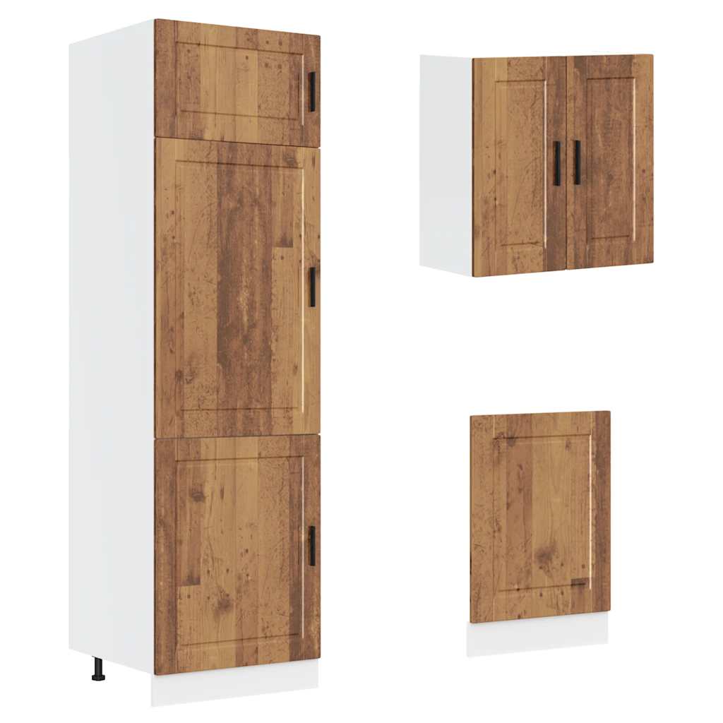 Set Mobili da Cucina 8 pz Kalmar Legno Vecchio in Truciolato - homemem39