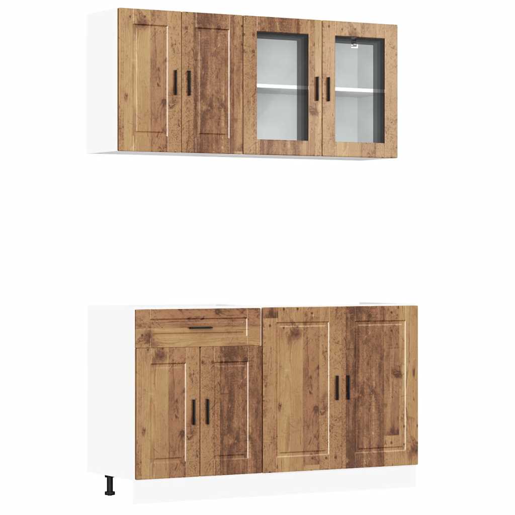 Set Mobili da Cucina 4 pz Porto Legno Vecchio in Truciolato - homemem39