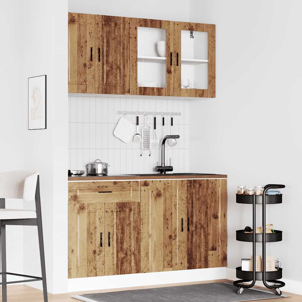 Set Mobili da Cucina 4 pz Porto Legno Vecchio in Truciolato - homemem39