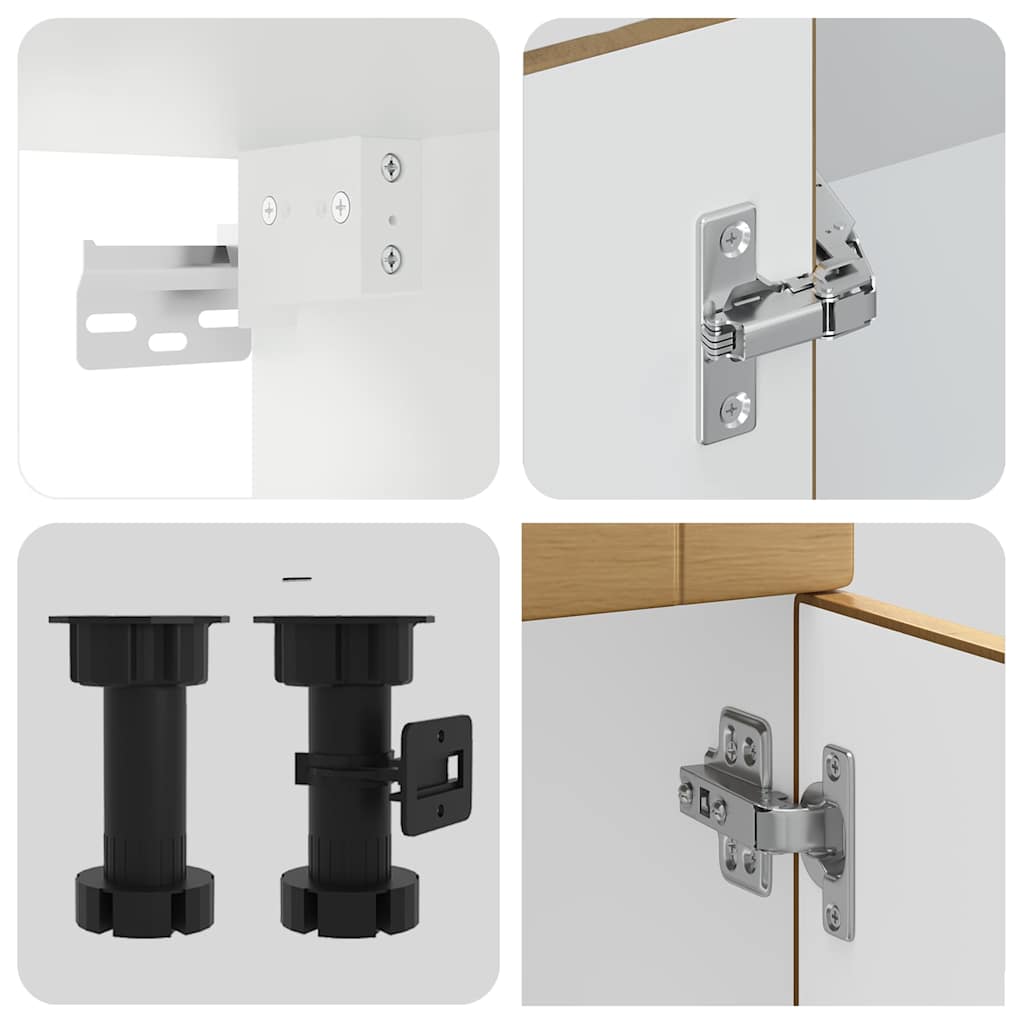 Set Mobili da Cucina 4 pz Kalmar Rovere Artigianale Truciolato - homemem39