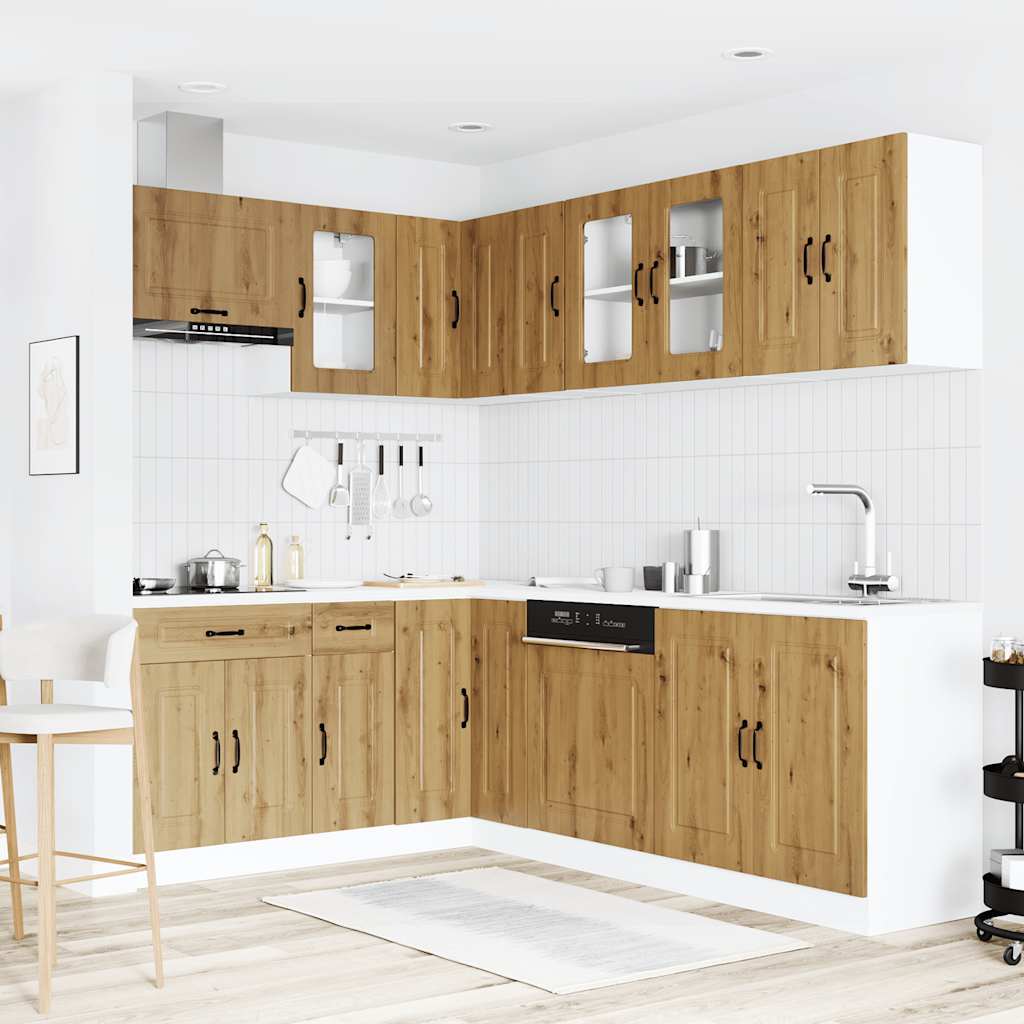 Set Mobili da Cucina 11 pz Kalmar Rovere Artigianale Truciolato - homemem39