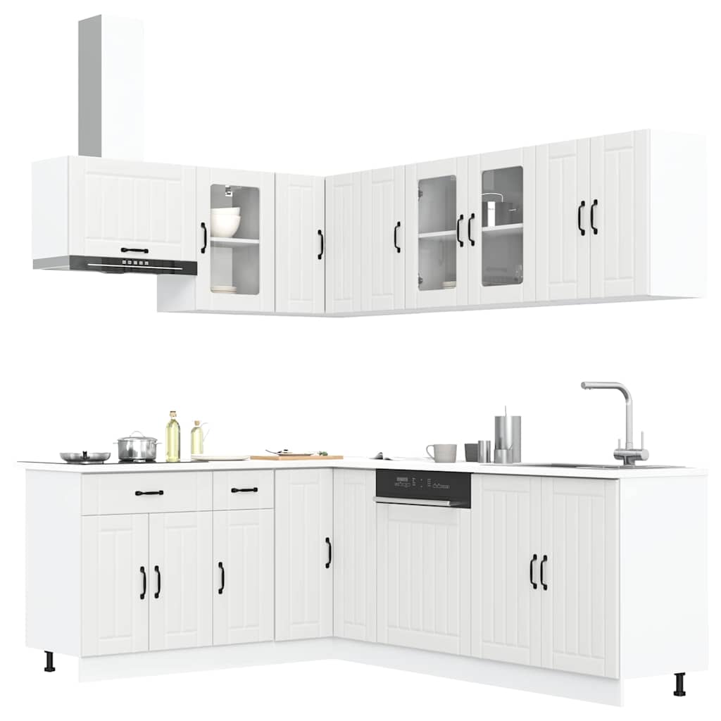 Set Mobili da Cucina 11 pz Lucca Bianchi Legno Multistrato - homemem39