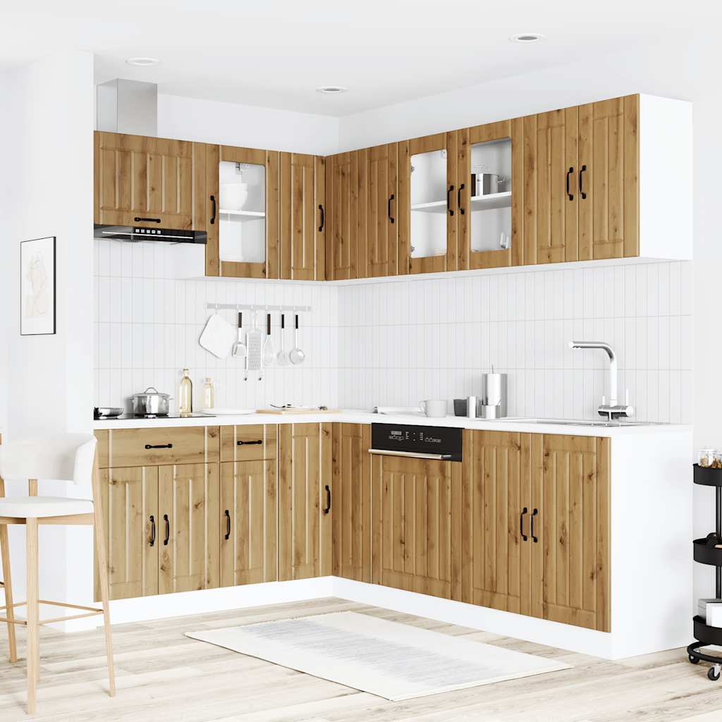 Set Mobili da Cucina 11 pz Lucca Rovere Artigianale Truciolato - homemem39