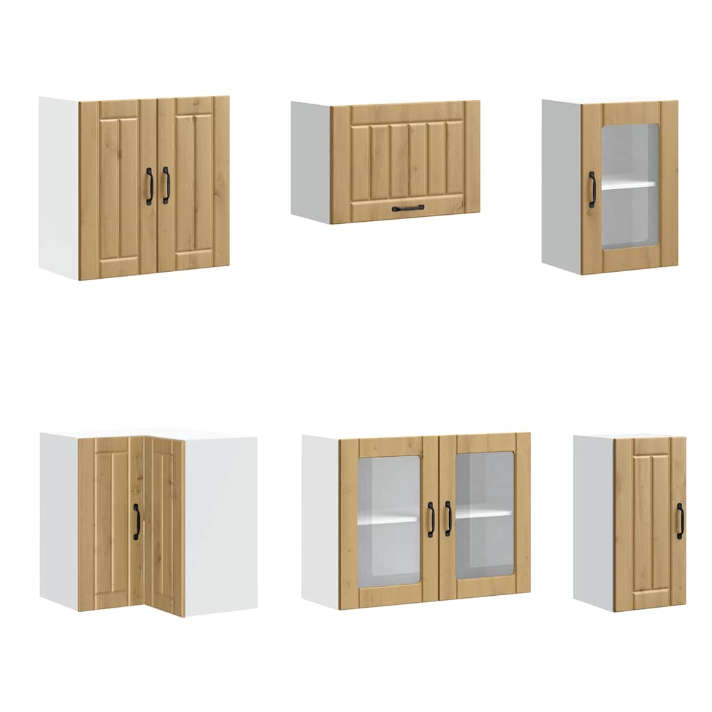Set Mobili da Cucina 11 pz Lucca Rovere Artigianale Truciolato - homemem39