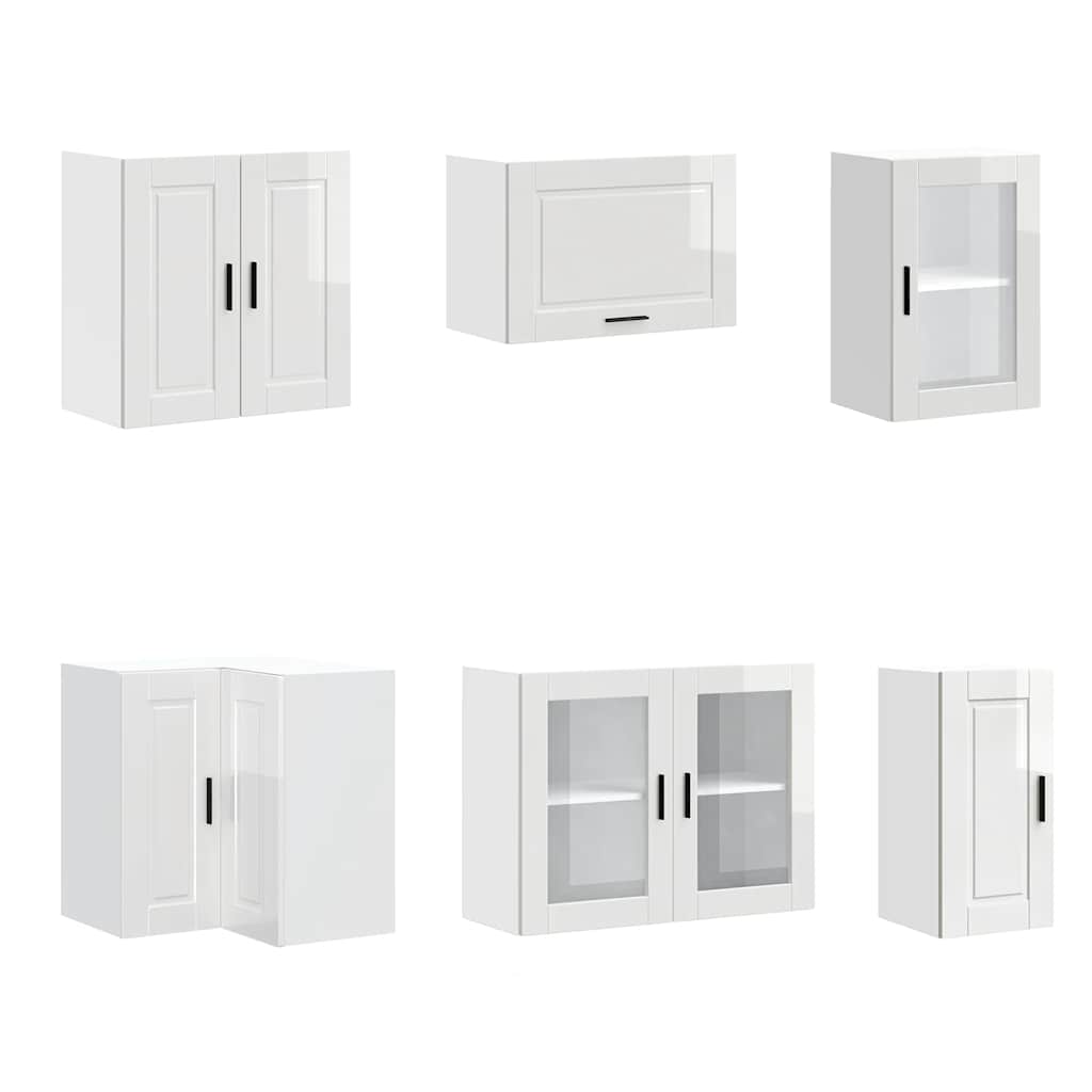 Set Mobili da Cucina 11 pz Porto Bianchi Lucido in Truciolato - homemem39