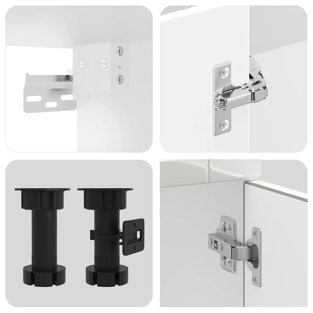 Set Mobili da Cucina 11 pz Porto Bianchi Lucido in Truciolato - homemem39