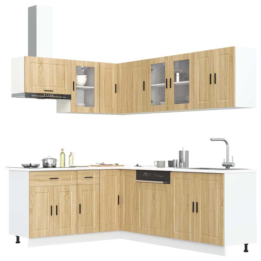 Set Mobili da Cucina 11 pz Porto Rovere Sonoma in Truciolato - homemem39