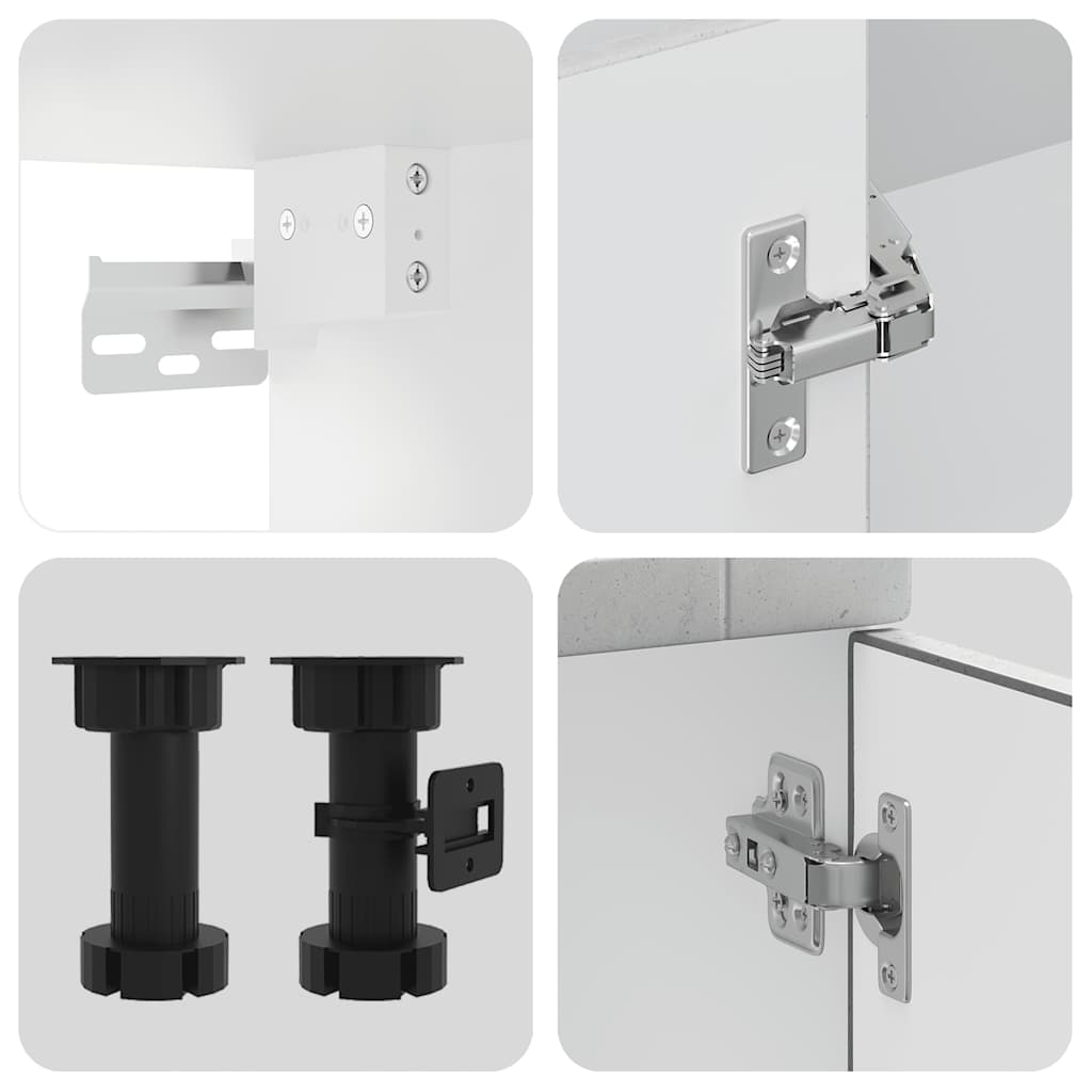 Set Mobili da Cucina 11 pz Porto Grigio Cemento in Truciolato - homemem39