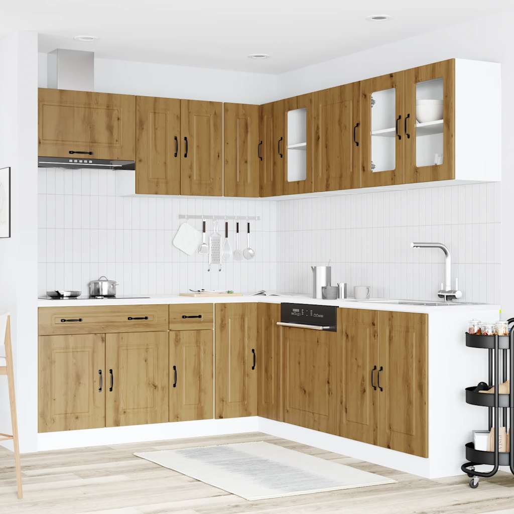 Set Mobili da Cucina 11 pz Kalmar Rovere Artigianale Truciolato - homemem39