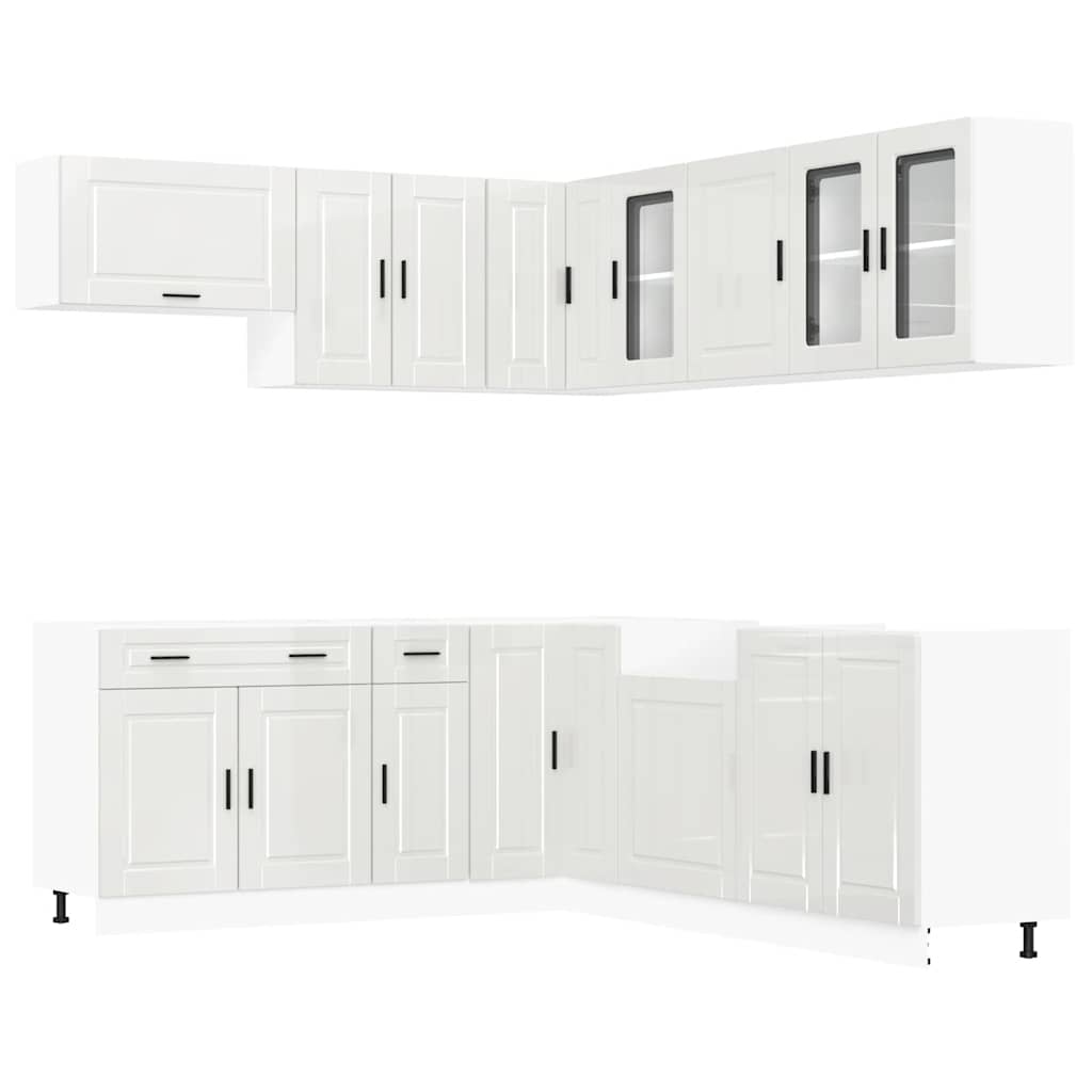 Set Mobili da Cucina 11 pz Porto Bianchi Lucido in Truciolato - homemem39