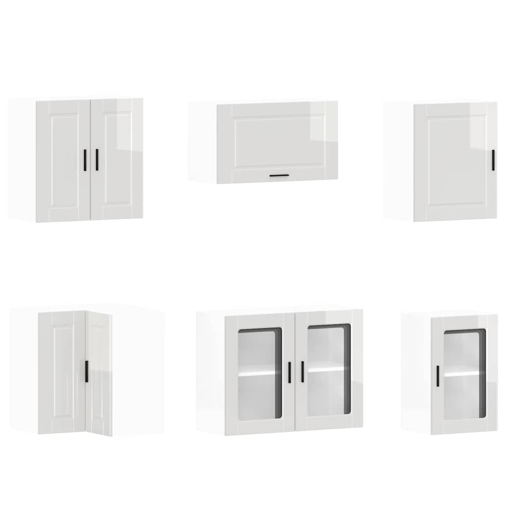 Set Mobili da Cucina 11 pz Porto Bianchi Lucido in Truciolato - homemem39