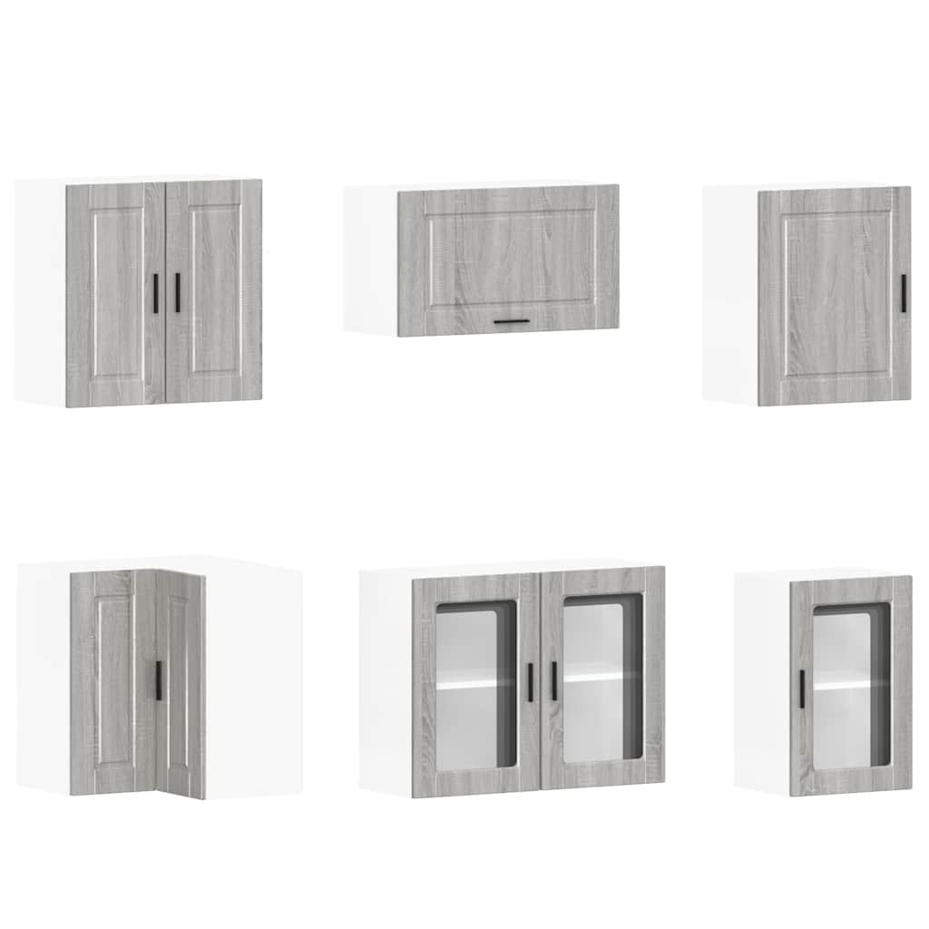 Set Mobili da Cucina 11 pz Porto Grigio Sonoma in Truciolato - homemem39