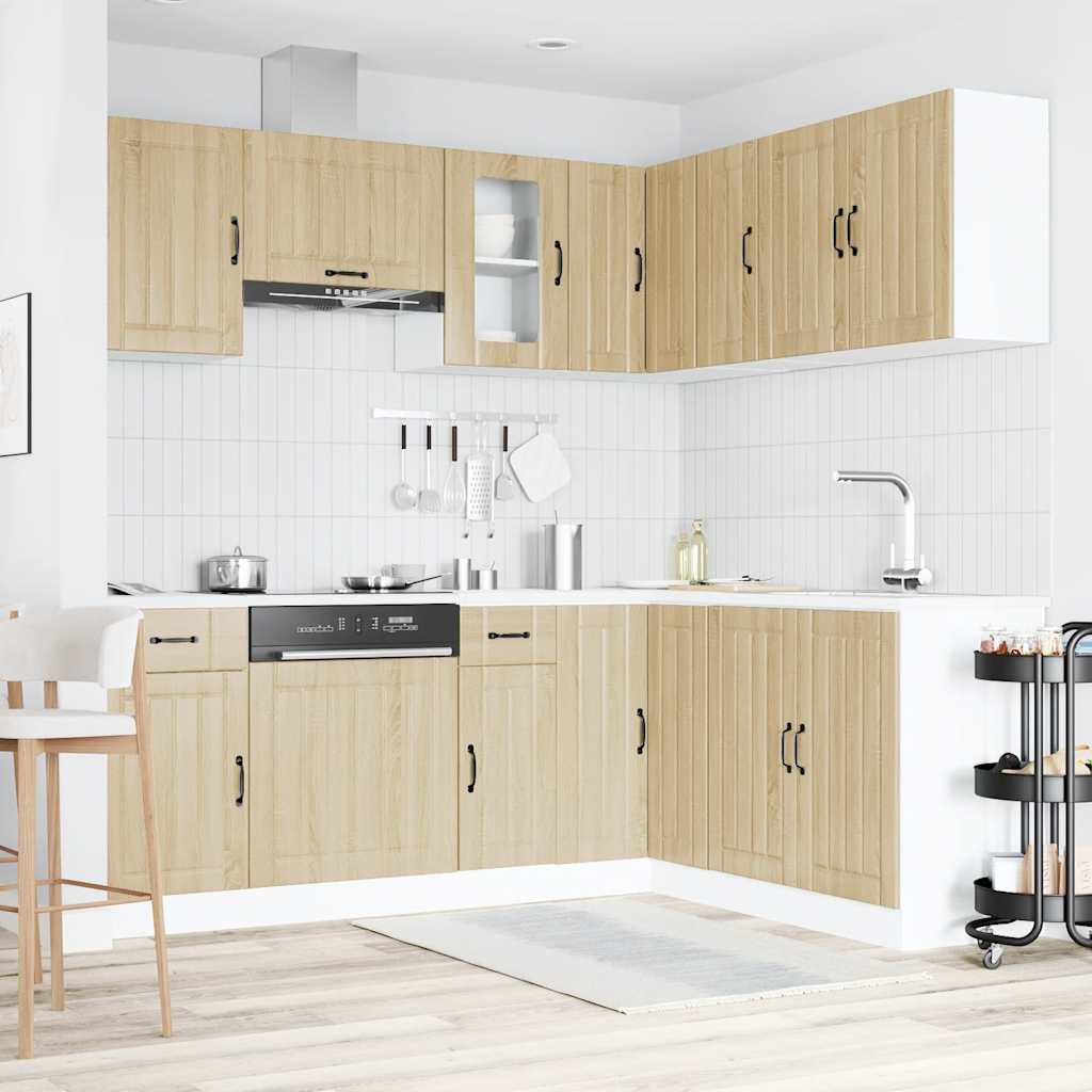 Set Mobili da Cucina 11 pz Kalmar Rovere Sonoma in Truciolato - homemem39