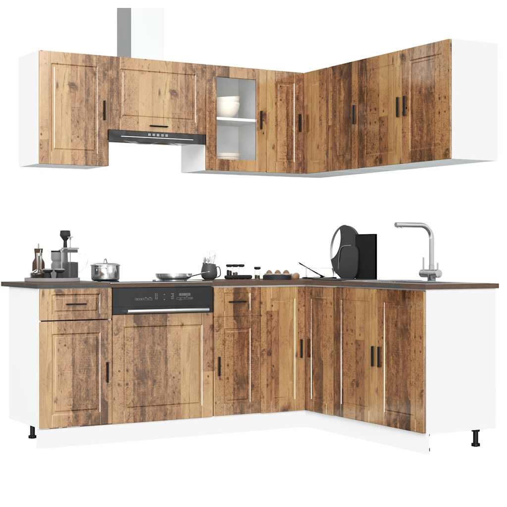 Set Mobili da Cucina 11 pz Porto Legno Antico in Truciolato - homemem39