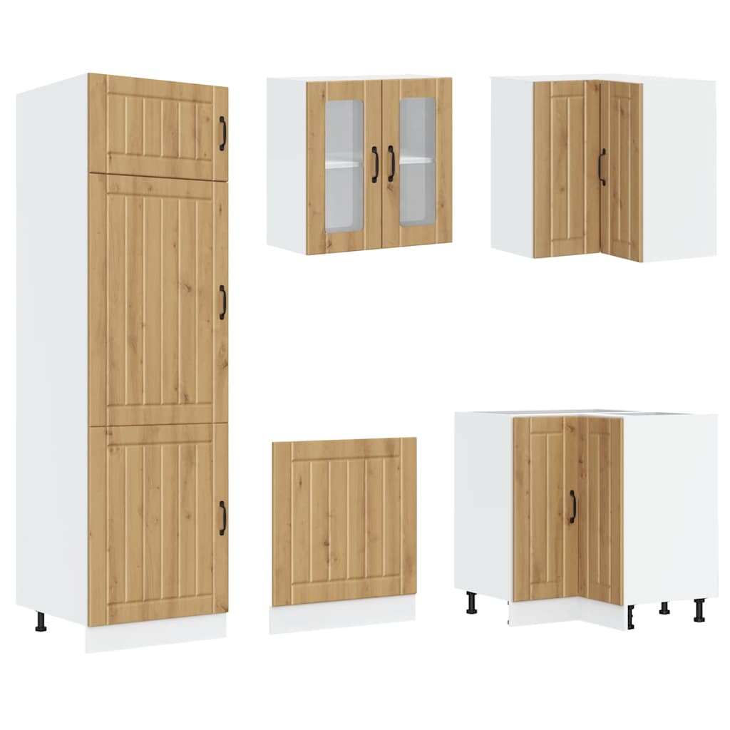 Set Mobili da Cucina 14 pz Lucca Rovere Artigianale Truciolato - homemem39