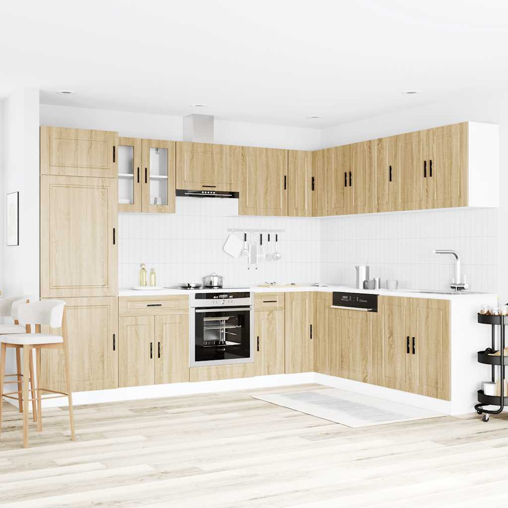 Set Mobili da Cucina 14 pz Porto Rovere Sonoma in Truciolato - homemem39
