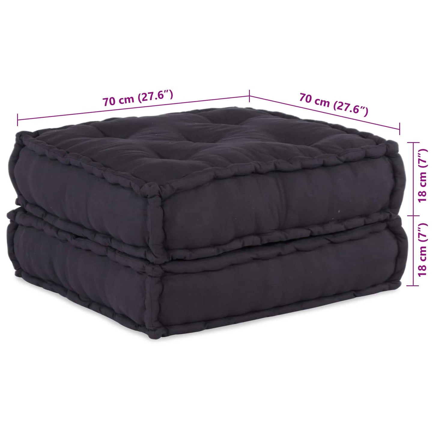 Unità di Divano Modulare 2 pcs Antracite 140 x 70 x 36 cm | homemem39