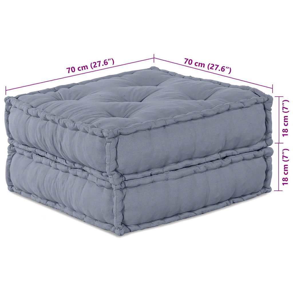 Unità di Divano Modulare 2 pcs Grigio 140 x 70 x 36 cm Tessuto | homemem39