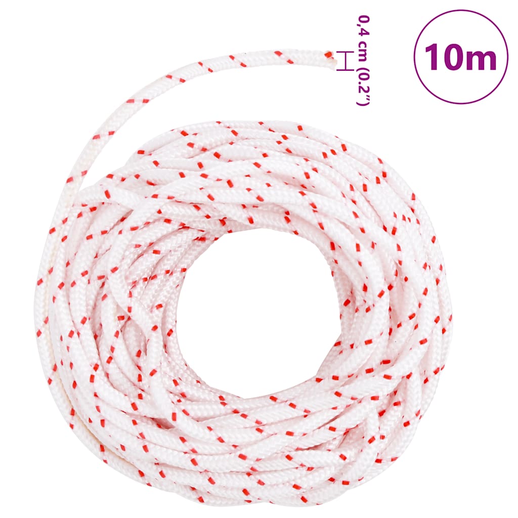 Fune di Avviamento a Strappo Bianco e Rosso Ø4 mm 10 m in Nylon | homemem39