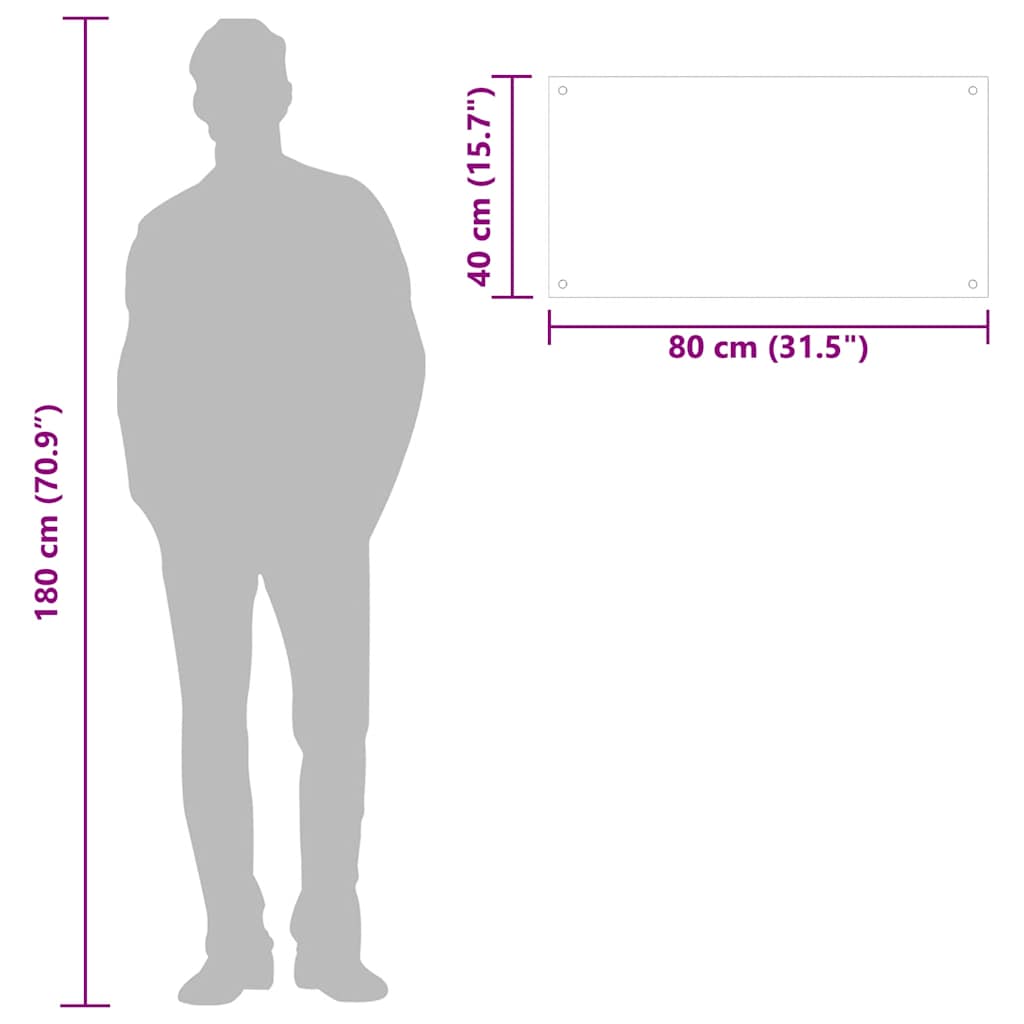 Paraschizzi per Cucina 2 pz Bianchi 80x40 cm in Vetro Temperato