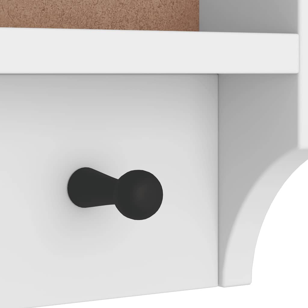 Appendiabiti da Parete SANDNES Bianco 45x12x35 cm Legno di Pino - homemem39