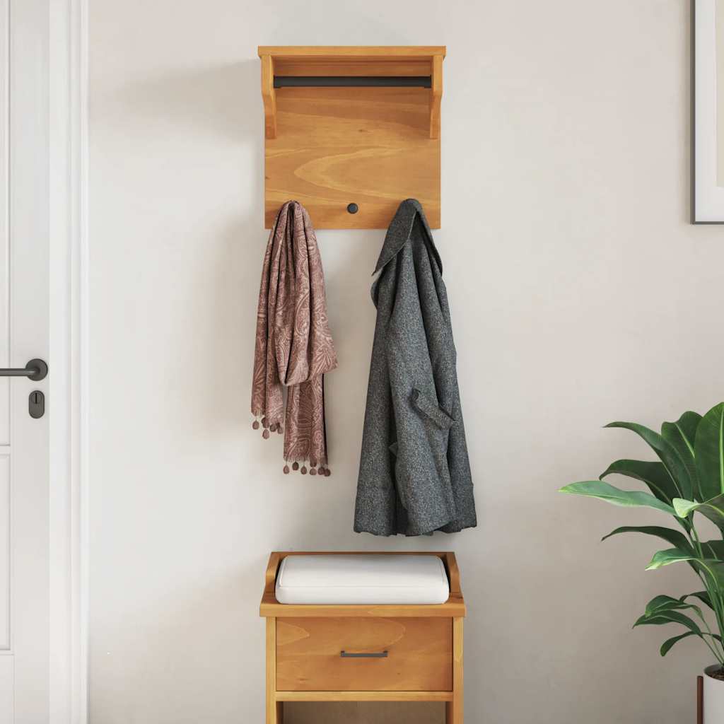Appendiabiti da Parete SANDNES 43x30x42 cm in Legno di Pino - homemem39