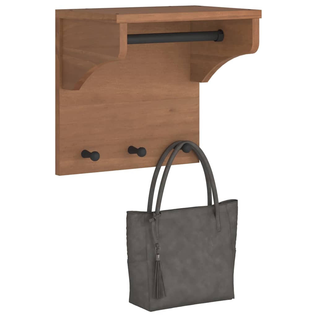 Appendiabiti da Parete SANDNES 43x30x42 cm in Legno di Pino - homemem39
