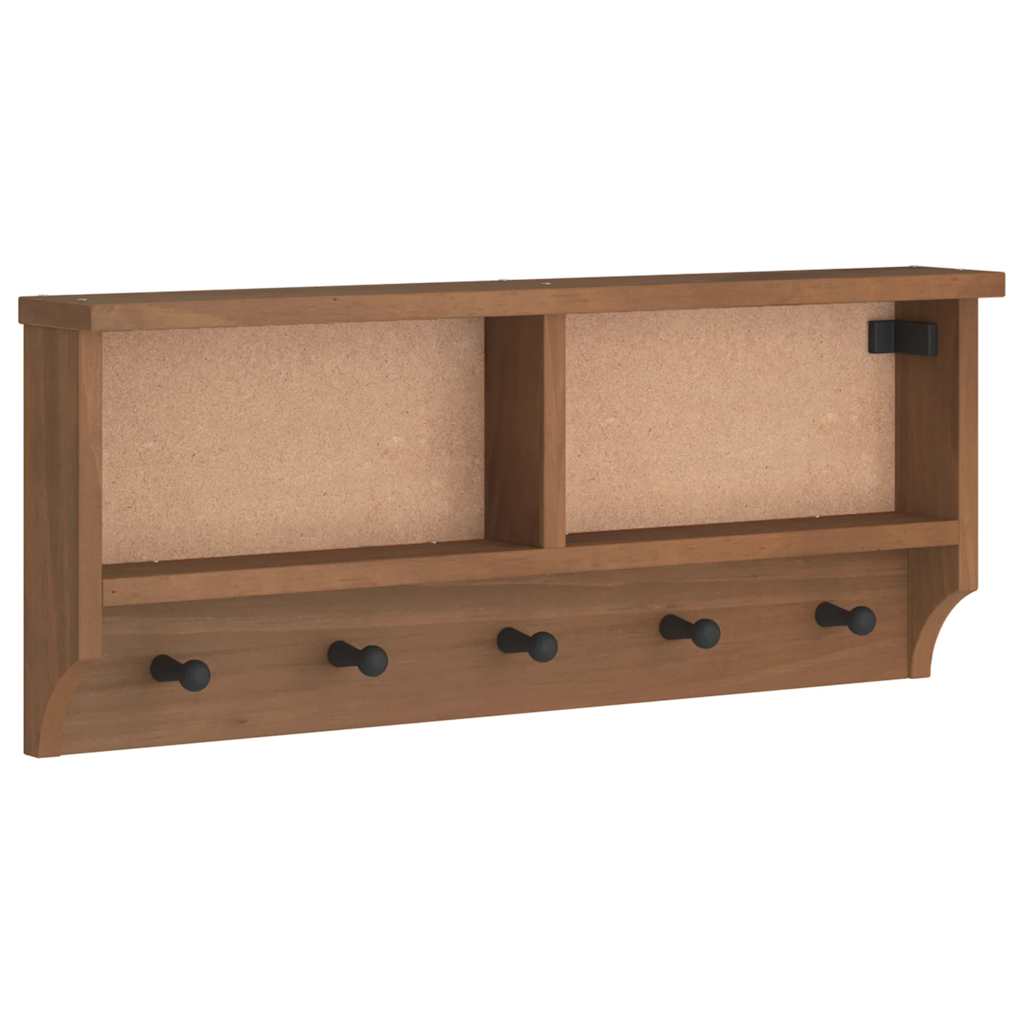 Appendiabiti da Parete SANDNES 87x12x35 cm in Legno di Pino - homemem39