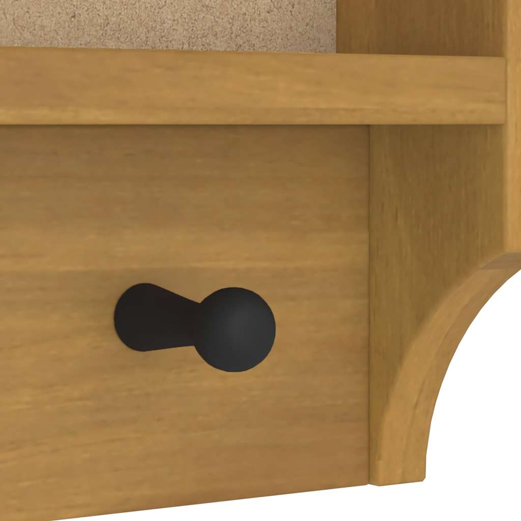 Appendiabiti da Parete SANDNES 87x12x35 cm in Legno di Pino - homemem39