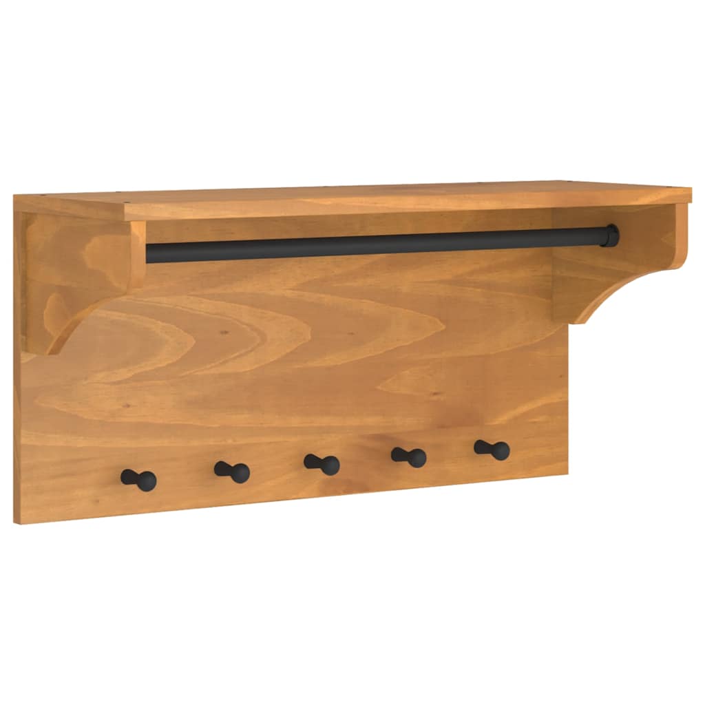 Appendiabiti da Parete SANDNES 87x30x42 cm in Legno di Pino - homemem39